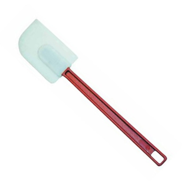Mix ingredients together using the Winco Rubber Spatula. This heat-resistant spatula can be used for hot and cold mixtures to suit your needs.  Made with a flat, silicone blade.  Heat-resistant design withstands temperatures of up to 500 deg.F.