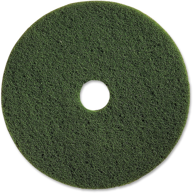 SP RICHARDS 90317 Genuine Joe 17in Scrubbing Floor Pad - 17in Diameter - 5/Carton x 17in Diameter x 1in Thickness - Scrubbing, Floor - 175 rpm to 350 rpm Speed Supported - Heavy Duty, Long Lasting, Dirt Remover, Durable - Fiber - Green