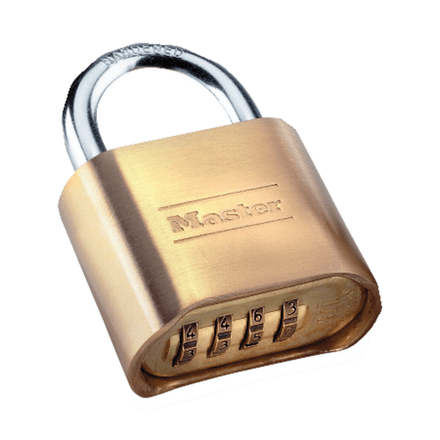 MASTER LOCK COMPANY LLC Master Lock 175D  Resettable Combination Lock, Brass