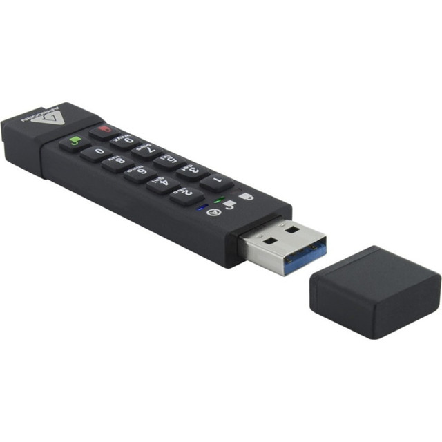 APRICORN ASK3Z-128GB  128GB Aegis Secure Key 3z USB 3.1 Flash Drive - 128 GB - USB 3.1 - 77 MB/s Read Speed - 72 MB/s Write Speed - 256-bit AES - 3 Year Warranty - TAA Compliant