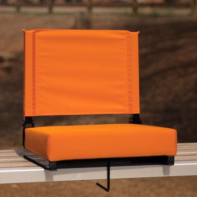 FLASH FURNITURE XUSTAOR  Grandstand Comfort Seat, Orange/Black