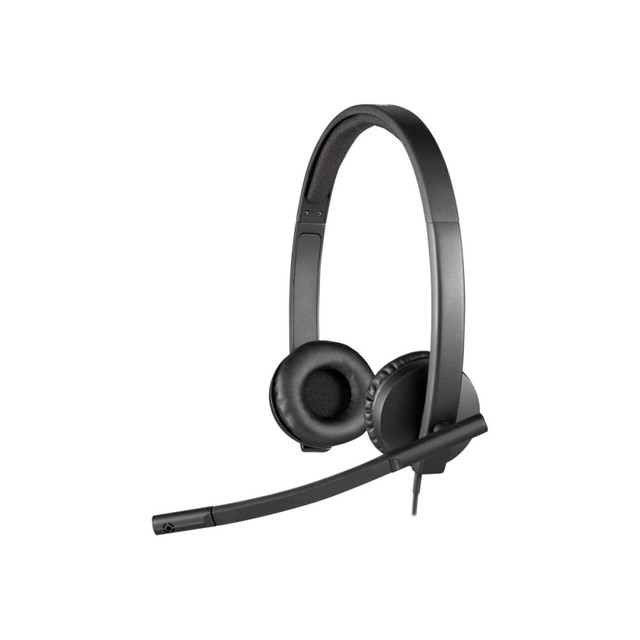 The Logitech H570E USB Stereo Headset comes in black and delivers enterprise-quality audio. This headset features leatherette ear pads to offer comfortable wear.  Provides crystal-clear communication and longwearing comfort.  Have the right tools in place to prepare your workforce to work from anywhere.  Faux Leather is a synthetic material. See specs for details.