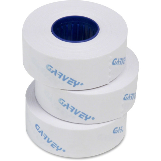 CONSOLIDATED STAMP MFG CO 90947 Garvey Contact Labelers 1-Line Labels, 7/16in x 13/16in, White, 1,200 Labels Per Roll, Box Of 16 Rolls