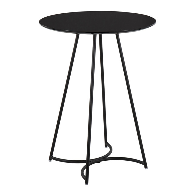 LUMISOURCE, LLC T36-CECECNRY2 BKBK LumiSource Cece Canary Contemporary Glam Counter Table, 36inH x 27inW x 27inD, Black