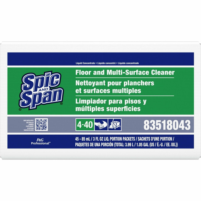 THE PROCTER & GAMBLE COMPANY 02011 Spic and Span Floor Cleaner Concentrate, 3 Oz, Green/Translucent, Carton Of 45 Containers