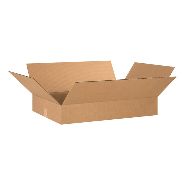 B O X MANAGEMENT, INC. Partners Brand 24164  Flat Corrugated Boxes, 24in x 16in x 4in, Kraft, Pack Of 25