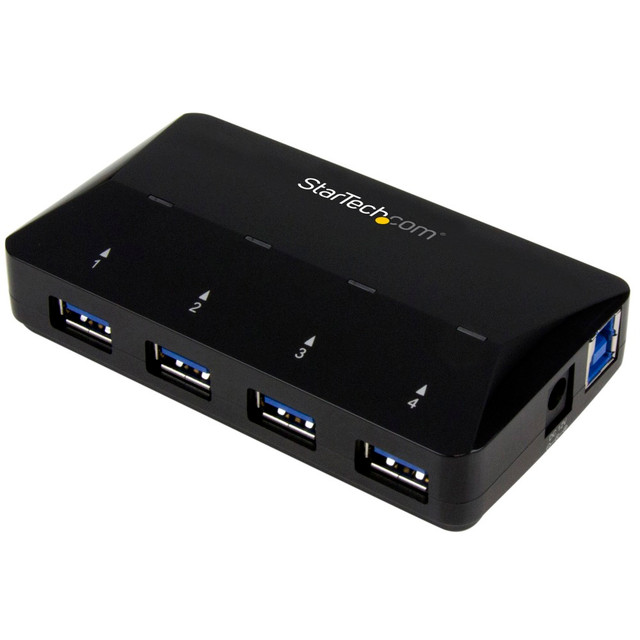 STARTECH.COM ST53004U1C  4-Port USB 3.0 Hub plus Dedicated Charging Port - 1 x 2.4A Port - Desktop USB Hub and Fast-Charging Station - Add four USB 3.0 ports and a fast-charge port to your computer - 4-Port USB 3.0 hub plus Dedicated Charging Port