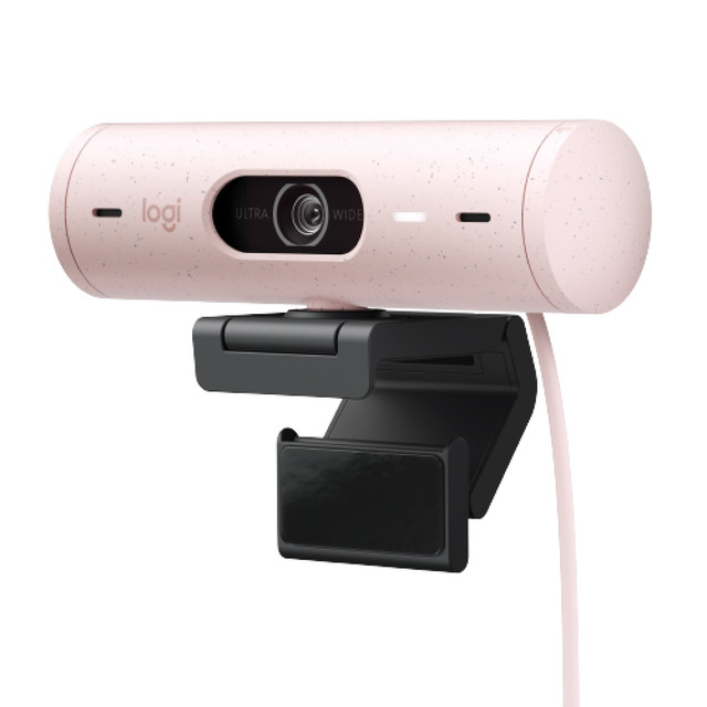 LOGITECH 960-001432  BRIO 500 Webcam - 4 Megapixel - 60 fps - Rose - USB Type C - 1920 x 1080 Video - Auto-focus - 90 deg. Angle - 4x Digital Zoom - Microphone - Notebook, Monitor, Display Screen