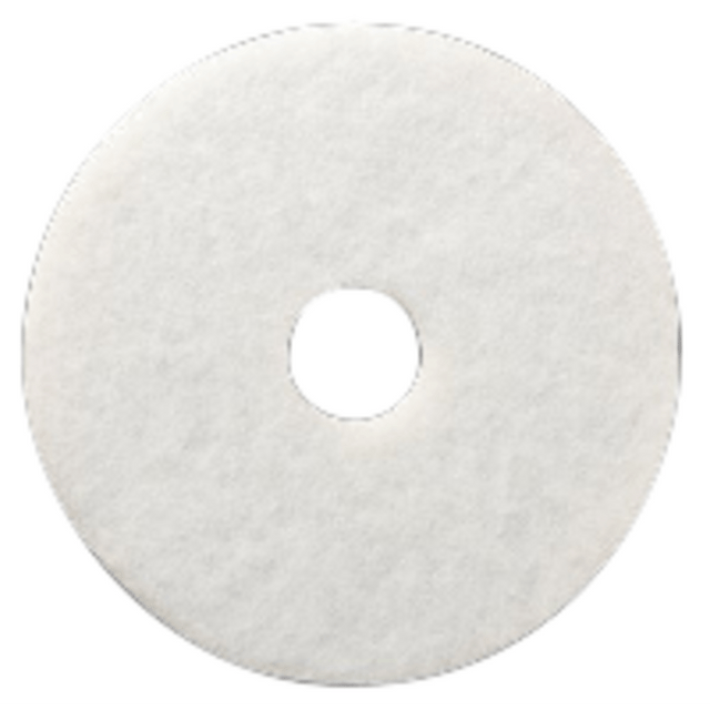 3M CO 4100N Niagara 4100N Polishing Pads, 12in, White, Case Of 5