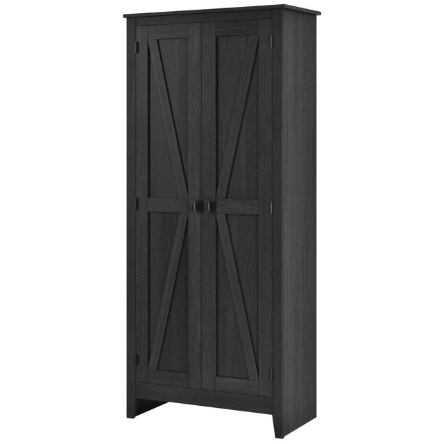 AMERIWOOD INDUSTRIES, INC. 7532396COM Ameriwood Home Farmington 31 1/2in Wide Storage Cabinet, 4 Shelves, Black Oak AMERIWOOD INDUSTRIES, INC. 7532396COM Ameriwood Home Farmington 31 1/2in Wide Storage Cabinet, 4 Shelves, Black Oak