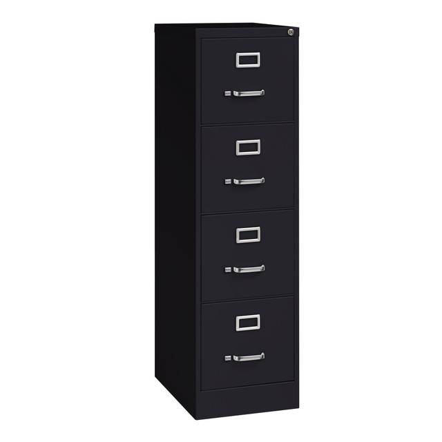 OFFICE DEPOT HID19072 WorkPro 22inD Vertical 4-Drawer Letter-Size File Cabinet, Metal, Black