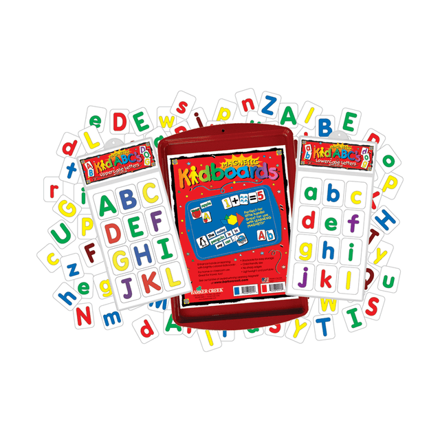 BARKER CREEK PUBLISHING, INC. LM2402 Barker Creek Magnets, Learning Magnets, Alphabet Activity Kit, Grades Pre-K-2, Pack Of 77