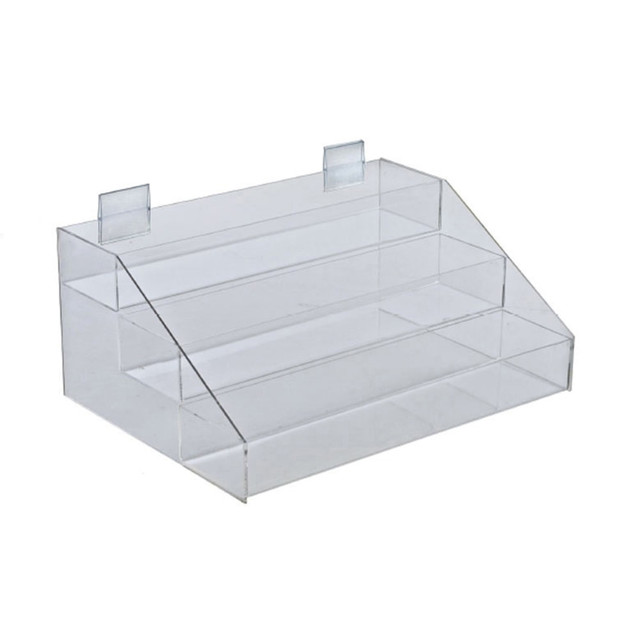 AZAR DISPLAYS 326045  3-Tier Counter Display Organizer, 7inH x 16inW x 11-3/4inD, Clear