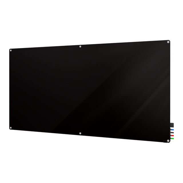 GHENT MANUFACTURING INC. HMYRM46BK Ghent Harmony Magnetic Glass Unframed Dry-Erase Whiteboard, 48in x 72in, Black