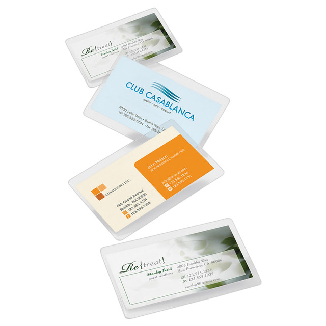 OFFICE DEPOT WZ005 Brand Laminating Pouches, Business Card Size, 5 Mil, 2.56in x 3.75in, Pack Of 100 OFFICE DEPOT WZ005 Brand Laminating Pouches, Business Card Size, 5 Mil, 2.56in x 3.75in, Pack Of 100