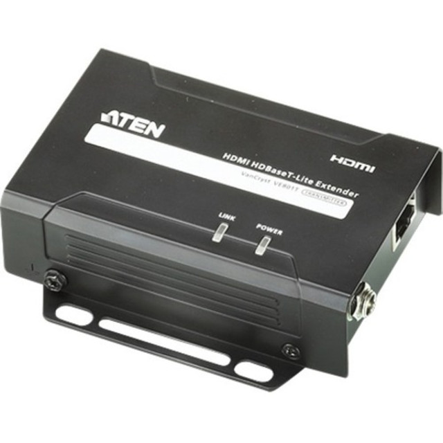 ATEN TECHNOLOGIES VE801T ATEN HDMI HDBaseT-Lite Transmitter (HDBaseT Class B)-TAA Compliant - 1 Input Device - 70.87in Range - 2 x Network (RJ-45) - 1 x HDMI In - 4K - 4096 x 2160 - Twisted Pair - Category 6a - Rack-mountable