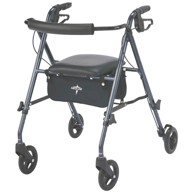 MEDLINE INDUSTRIES, INC. Medline MDS86825SLB  Guardian Ultralight Rollator, 6in Wheels, Smoky Blue