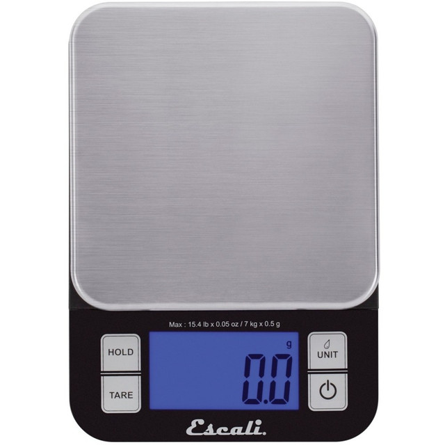 ESCALI SQ157B Nutro Digital Food Scale - 15 lb / 7 kg Maximum Weight Capacity - Silver, Black ESCALI SQ157B Nutro Digital Food Scale - 15 lb / 7 kg Maximum Weight Capacity - Silver, Black