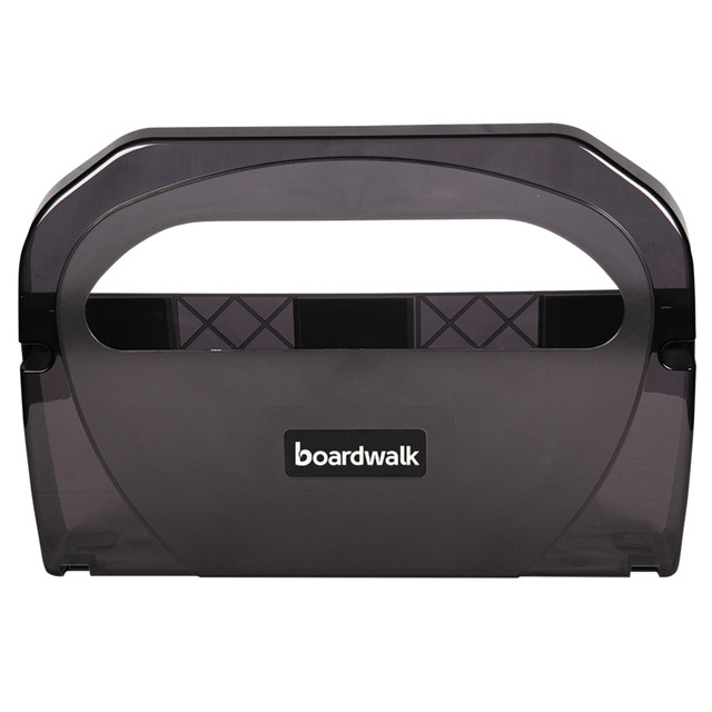 BOARDWALK BWKTS510SBBWEA  Toilet Seat Cover Dispenser, 17 1/4inH x 11 3/4inW x 3 1/8inD, Smoke Black