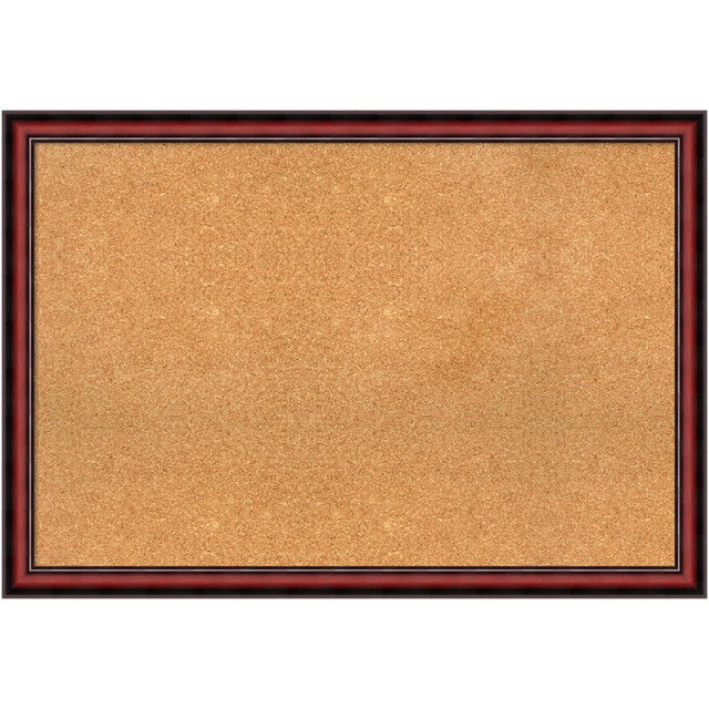 UNIEK INC. A42702899103 Amanti Art Non-Magnetic Cork Bulletin Board, 39in x 27in, Natural, Rubino Cherry Scoop Wood Frame UNIEK INC. A42702899103 Amanti Art Non-Magnetic Cork Bulletin Board, 39in x 27in, Natural, Rubino Cherry Scoop Wood Frame