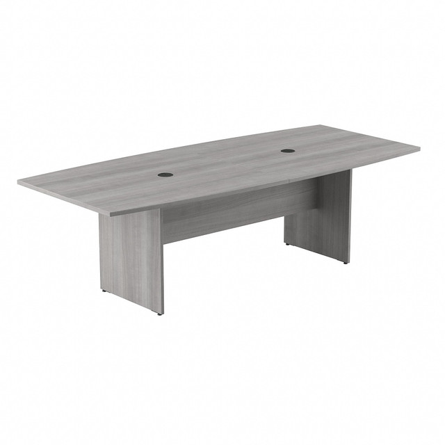 BUSH INDUSTRIES INC. Bush Business Furniture 99TB9642PGK  96inW x 42inD Boat-Shaped Conference Table With Wood Base, Platinum Gray, Standard Delivery