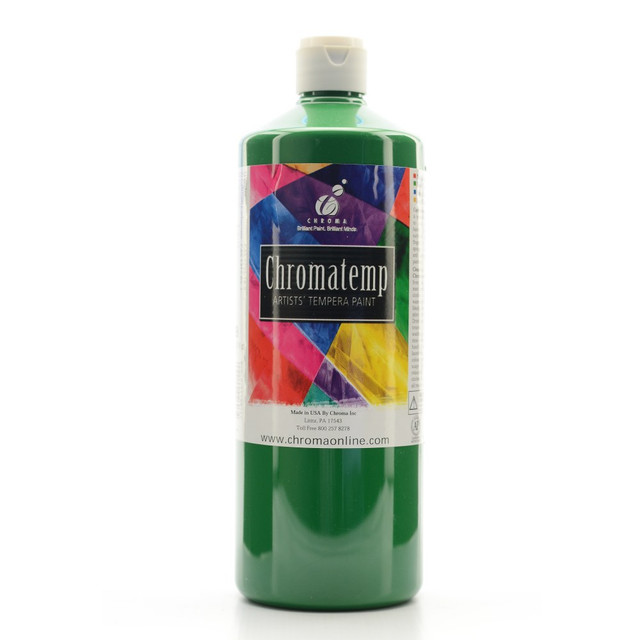 CHROMA ACRYLICS, INC. 2603 Chroma ChromaTemp Artists Tempera Paint, 32 Oz, Green