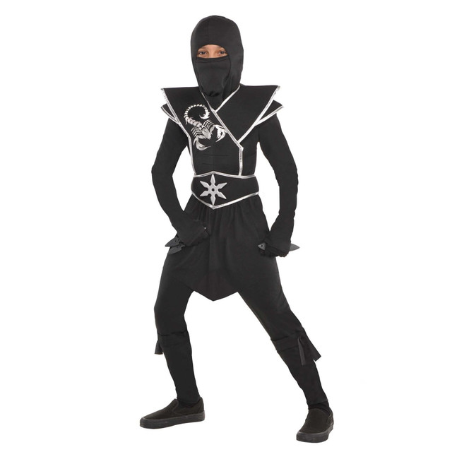 PARTY CITY CORPORATION 8400554 Amscan Black Ops Ninja Boys Halloween Costume, Medium, Black