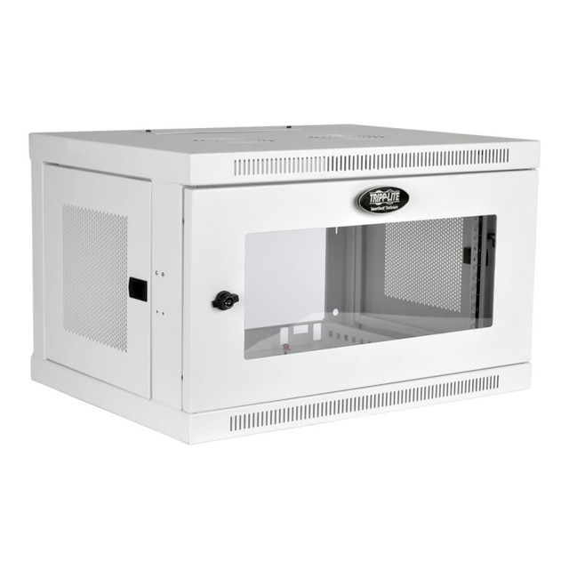 TRIPP LITE SRW6UWG  SmartRack 6U Low-Profile Switch-Depth Wall-Mount Mini Rack Enclosure Clear Acrylic Window White - 6U Rack Height x 19in Rack Width - Wall Mountable - White - Steel, Acrylic - 200 lb Maximum Weight Capacity