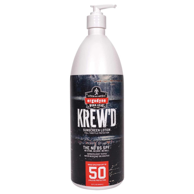 ERGODYNE CORPORATION Ergodyne 16635  KREW-d 6355 SPF 50 Sunscreen Lotion, 32 Oz