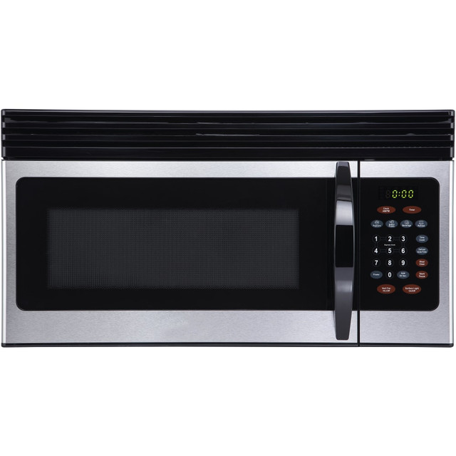 MIDEA AMERICA CORPORATION EM044KINP10A Black+Decker 1.6 Cu Ft Over-The-Range Microwave, Stainless Steel MIDEA AMERICA CORPORATION EM044KINP10A Black+Decker 1.6 Cu Ft Over-The-Range Microwave, Stainless Steel