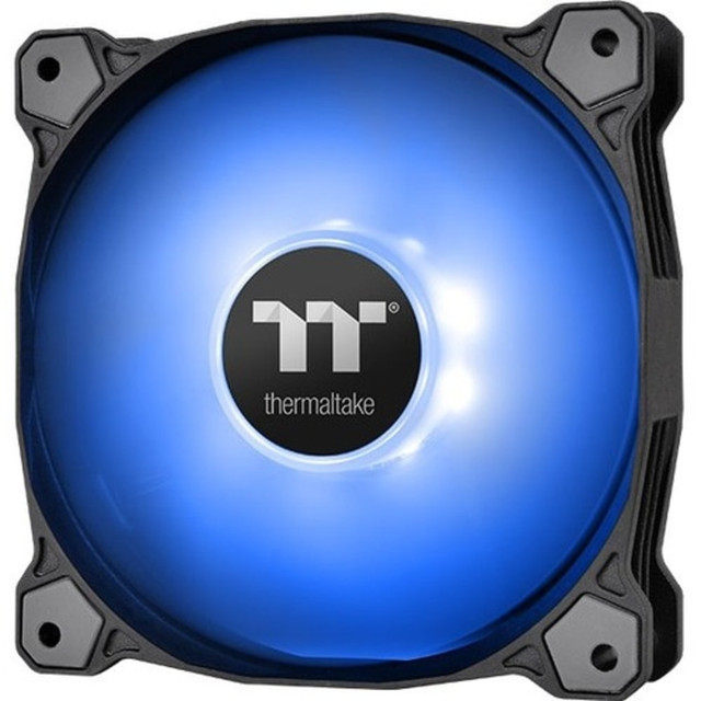 THERMALTAKE USA INC. Thermaltake CL-F110-PL14BU-B  Pure A14 Radiator Fan (Single Fan Pack)-Blue - 5.51in Maximum Fan Diameter - 1 x Fan(s) - 696.8 gal/min Maximum Airflow - 1500 rpm - Hydraulic Bearing - 4 PIN PWM - Blue LED - Radiator - 4.6 Year Lif