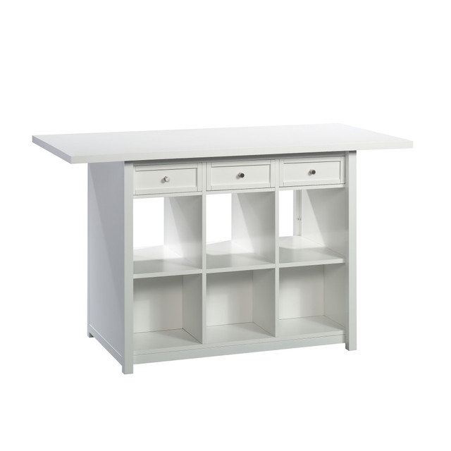 SAUDER WOODWORKING CO. 421420 Sauder Craft Pro 60inW Computer Desk Work Table, White SAUDER WOODWORKING CO. 421420 Sauder Craft Pro 60inW Computer Desk Work Table, White