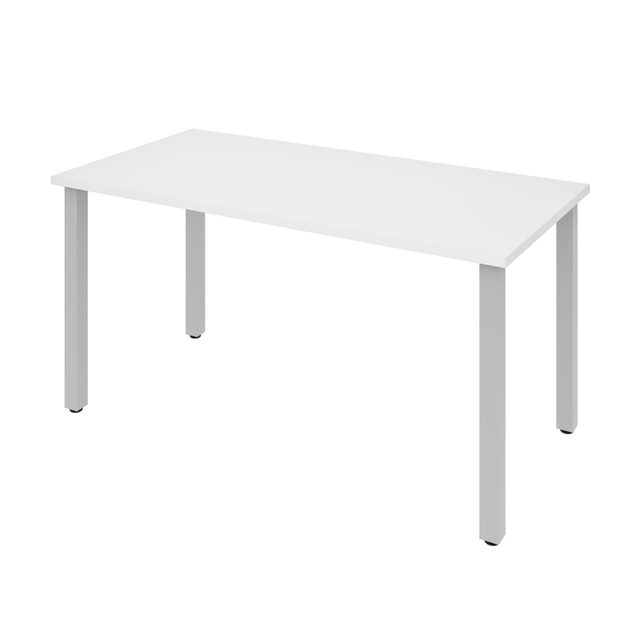 BESTAR INC. 65865-17 Bestar Universal 60inW Table Computer Desk With Square Metal Legs, White BESTAR INC. 65865-17 Bestar Universal 60inW Table Computer Desk With Square Metal Legs, White