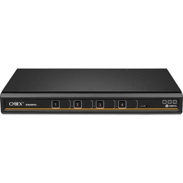 VERTIV SC840DPHC-400  Cybex SC800 Secure KVM | Single | 4 Port Universal DisplayPort | USB-C | NIAP version 4.0 Certified (SC840DPHC-400) - Secure Desktop KVM Switches | Secure KVM Switch | Single Head | NIAP Certified