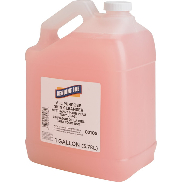 GENUINE JOE 02105  Liquid Hand Soap With Skin Conditioners, Unscented, 128 Oz Bottle