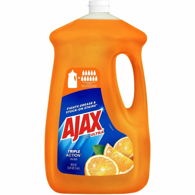 COLGATE-PALMOLIVE,IPD 149874CT AJAX Triple Action Dish Soap - 90 fl oz (2.8 quart) - Orange Scent - 4 / Carton - Orange