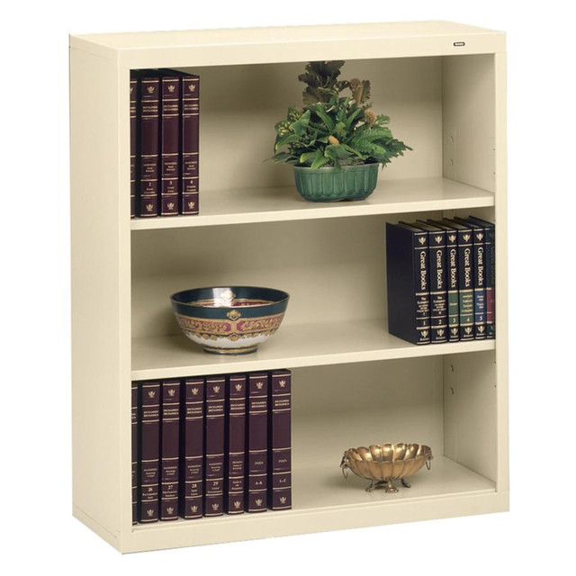 TENNSCO CORP B42PY Tennsco Metal 3-Shelf Modular Shelving Bookcase, 40inH x 34-1/2inW x 13-1/2inD, Putty TENNSCO CORP B42PY Tennsco Metal 3-Shelf Modular Shelving Bookcase, 40inH x 34-1/2inW x 13-1/2inD, Putty