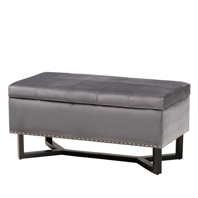 WHOLESALE INTERIORS, INC. Baxton Studio 2721-11296  Esther Storage Ottoman, Gray