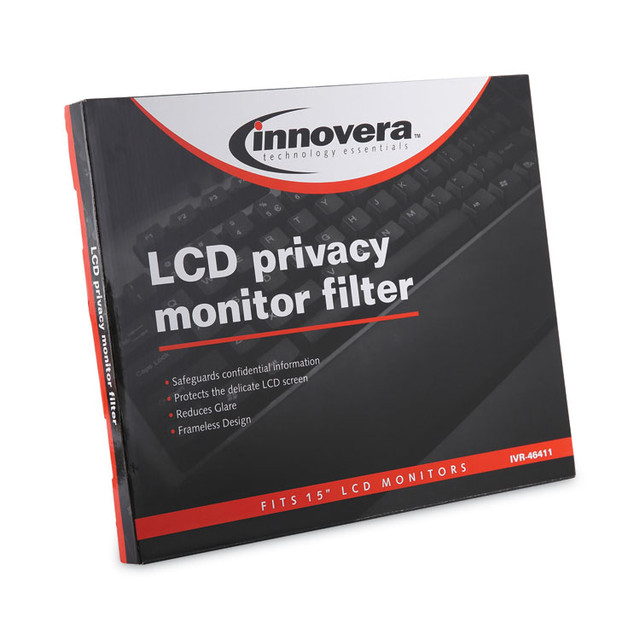 INNOVERA 46411 Premium Antiglare Blur Privacy Monitor Filter for 15" Flat Panel Monitor