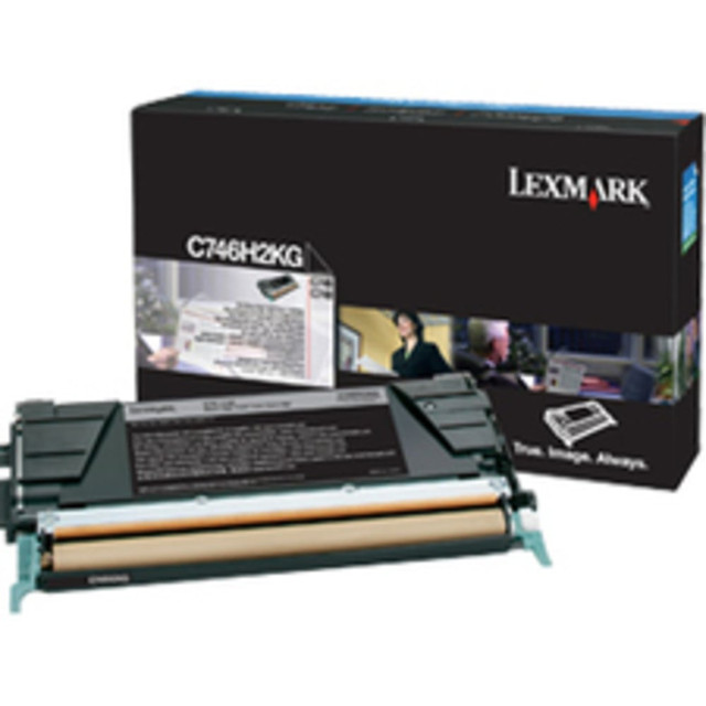 LEXMARK INTERNATIONAL, INC. C746H2KG Lexmark High Yield Laser Toner Cartridge - Black Pack - 12000 Pages