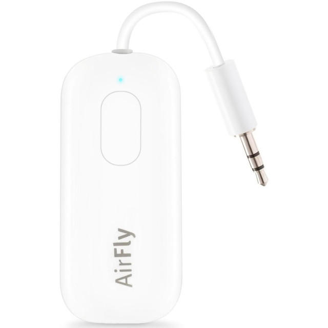 TWELVE SOUTH LLC 12-1911 Twelve South AirFly Pro | Wireless transmitter/ receiver with audio sharing for up to 2 AirPods /wireless headphones to any audio jack for use on airplanes, boats or in gym, home, auto - 33 ft - Wireless - Headphone - Plug-in