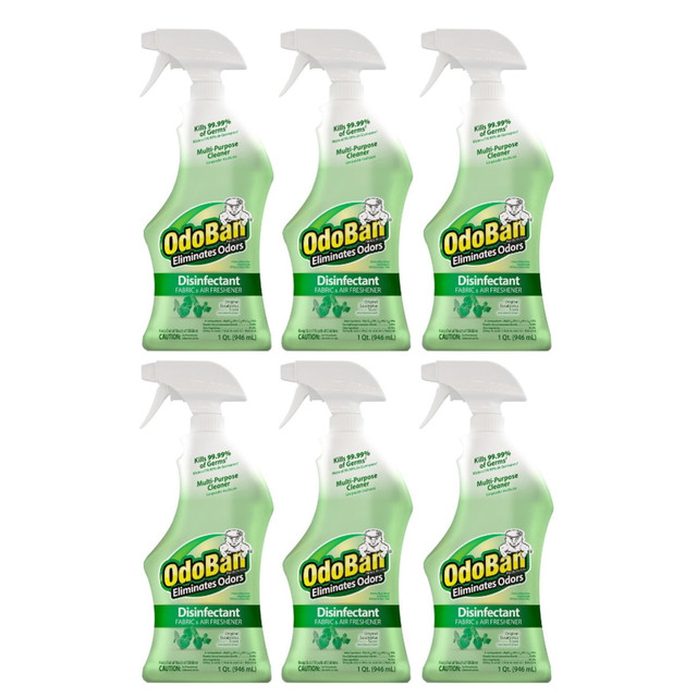 DRAGON TREE DISTRIBUTORS 9100616PK-OD OdoBan Odor Eliminator Disinfectant Spray, Original Eucalyptus Scent, 32 Oz Bottle, Case Of 6 DRAGON TREE DISTRIBUTORS 9100616PK-OD OdoBan Odor Eliminator Disinfectant Spray, Original Eucalyptus Scent, 32 Oz Bottle, Case Of 6