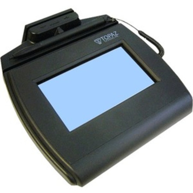 TOPAZ SYSTEMS, INC. TM-LBK750-HSB-R Topaz SigLite LCD 4x3 with MSR - Backlit LCD - Active Pen - 4.40in x 2.50in Active Area LCD - Backlight - 500 x 500 - USB