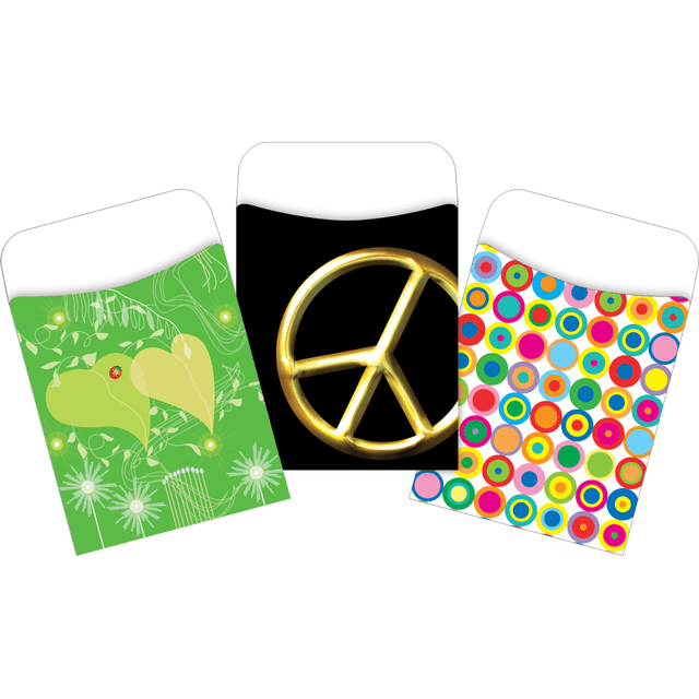 BARKER CREEK PUBLISHING, INC. 4081 Barker Creek Peel & Stick Library Pockets, 3-1/2in x 5-1/8in, Groovy, Set Of 90 Pockets BARKER CREEK PUBLISHING, INC. 4081 Barker Creek Peel & Stick Library Pockets, 3-1/2in x 5-1/8in, Groovy, Set Of 90 Pockets