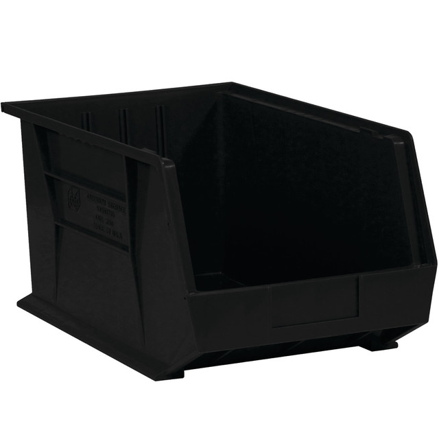 B O X MANAGEMENT, INC. Partners Brand BINP0543K  Plastic Stack & Hang Bin Boxes, Small Size, 5 3/8in x 4 1/8in x 3in, Black, Pack Of 24