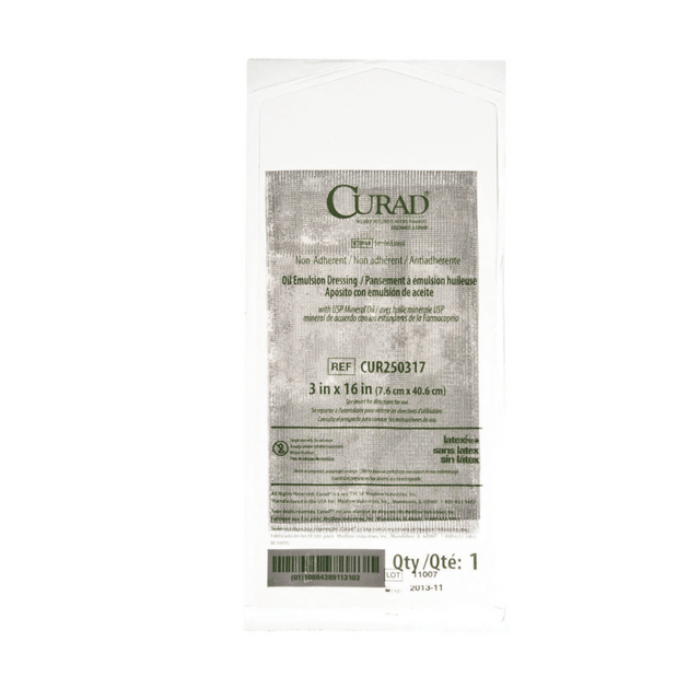 MEDLINE INDUSTRIES, INC. CUR250317Z CURAD Sterile Oil Emulsion Gauzes, 3in x 16in, White, Box Of 36