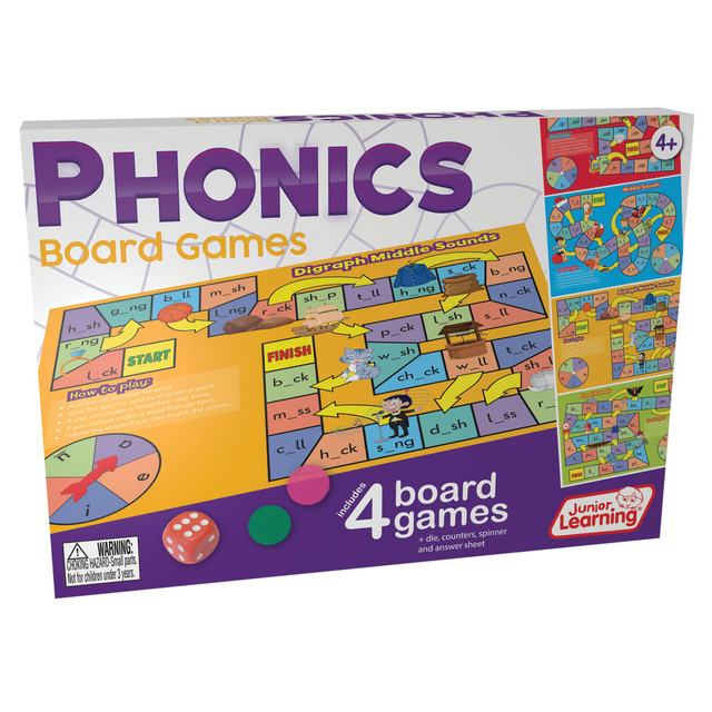 JUNIOR LEARNING, INC. JRL422 Junior Learning Phonics Board Games