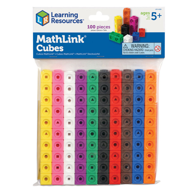 LEARNING RESOURCES, INC. LER4285 Learning Resources Mathlink Cubes, Set Of 100 Cubes