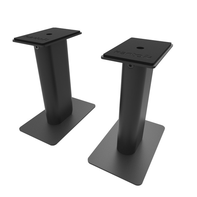 KANTO DISTRIBUTION Kanto SP9  SP9 9 Inch Tall Universal Desktop Speaker Stand - Black (Pair) - 60 lb Load Capacity - 8.3in Height x 4.3in Width x 7.1in Depth - Desktop - Steel, Foam - Black