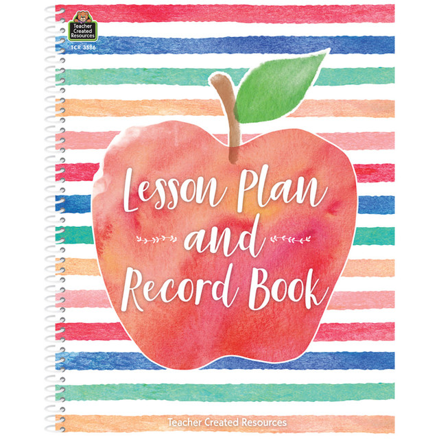 ARTHUR SCHUMAN INC. TCR3586 Teacher Created Resources 40-Week Watercolor Lesson Plan/Record Book, 8-1/2in x 11in, Multicolor
